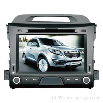 KIA Sportage R, 8'' In-dash 2 Din Car DVD/GPS/Player, Pure 100% Touch, TV/Bluetooth/iPod/Rear View